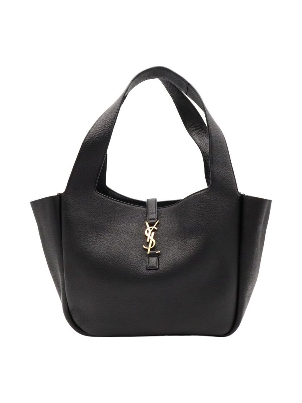 Saint Laurent Paris YSL le Cassette Bear Tote Bag Leather Black Gold